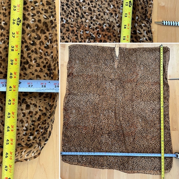 🐆⛱️👙V-Neck Sheer Maxi Leopard Print Swimsuit Cover Up / Poncho / Beach & Pool - Picture 5 of 17